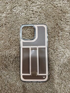 Wrist-Ready Brown & Cream Card Holder Phone Case